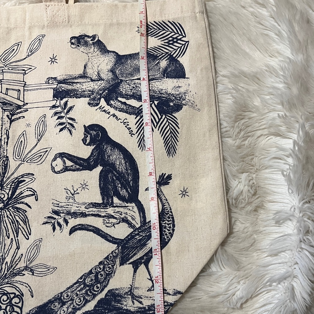 Sezane Canvas Tote with Animal Print - Picture 5 of 6
